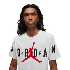 NWT Nike Men’s Jordan Air Stretch T-Shirt Crew White Red Size L
