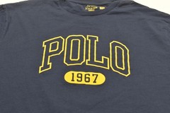 Polo Ralph Lauren Shirt Mens XXL Blue Spellout Big Graphic Classic Fit Crewneck