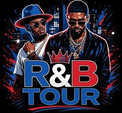 R&B TOUR TEES COTTON BLEND Crewneck Short Sleeve Men’s