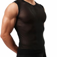 T-Shir Vest Basic Design Basic Tee Beach Clubwear Fishnet T-Shirt Running
