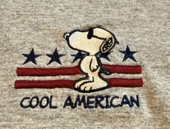 VTG Peanuts Collection “Cool American” Joe Cool Embroidered L Shirt Americana