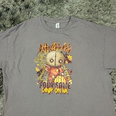 Def Leppard Shirt Mens Large Pour Some Candy On Me Trick R Treat Sam Horror Band