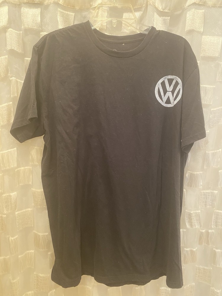Volkswagen Men Shirt L Black Graphic 1991 Golf Casual Logo Short Sleeve