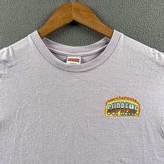Supreme Shirt Mens Medium Light Purple Chrome Flames Vintage Box Logo Streetwear