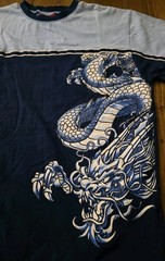 Vintage JNCO Jeans Shirt Youth XL 18/20 Dragon Blue Skater Hip Hop USA 90s