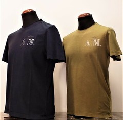 T-SHIRT MANICA CORTA AERONAUTICA MILITARE UOMO 181TS1522J307 VERDE BLU
