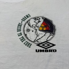 Vintage 90s Umbro Soccer To The Core Globe Sports Graphic T-Shirt USA – Large