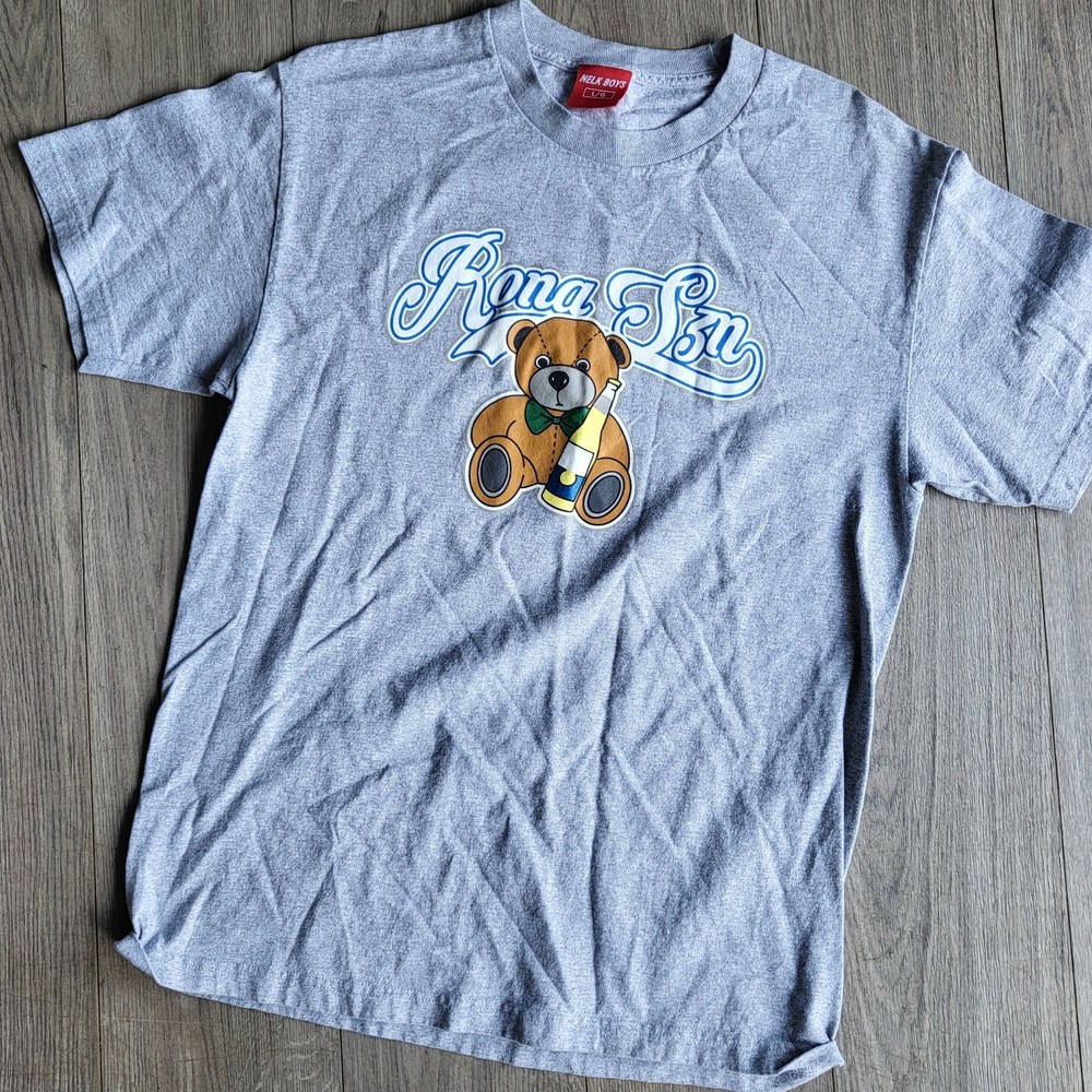 Full Send T-Shirt Men’s Large Nelk Boys Rona Szn Gray Bear Beer