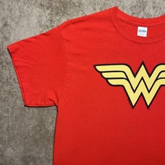 Wonder Woman Logo Graphic T Shirt Mens Large Red Retro DC Justice League Tee