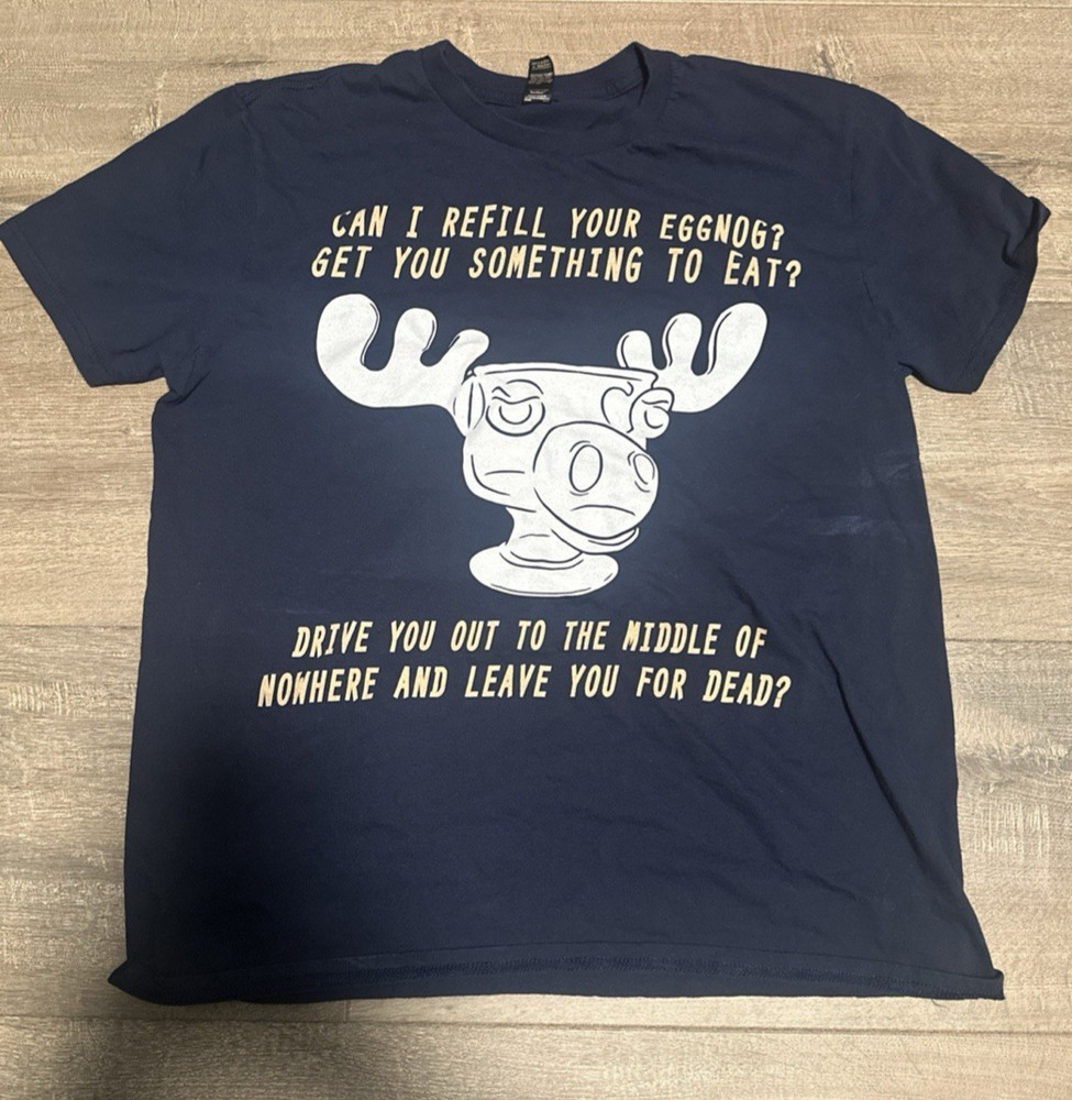 National Lampoons Christmas Vacation Sze Large TShirt Can I Refill Your Eggnog?