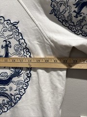 All Over Embroidered Dragon Chinese Short Sleeve Tee Size M Stunning Beautiful