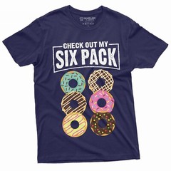 Men’s Funny Donut Six Pack Workout Shirt Gym Funny Tee For Him Humor Tee