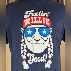 Willie Nelson “Feelin’ Willie Good” Jedco Men’s MD Patriotic Graphic T-shirt