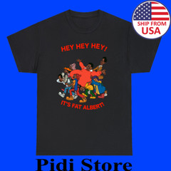 Fat Albert Hey Hey Hey Men’s Black T-Shirt Size S to 3XL