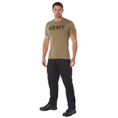 Rothco Men’s AR 670-1 Coyote Brown ARMY Physical Training T-Shirt