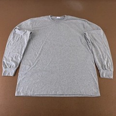 Port & Co Core Blend Men’s XL Heather Gray Long Sleeve Crew Neck T-Shirt New