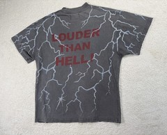 Represent Shirt Mens Medium Louder Than Hell Gray Grim Reaper Lightning Skull