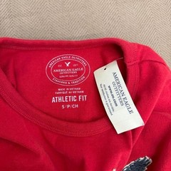 NWT Y2K American Eagle Athletic Fit Long Sleeve T-Shirt Red Small