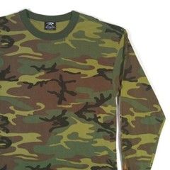 Rothco Camouflage T-Shirt Mens XL Multicolor Long Sleeve Crew Neck Cotton Blend