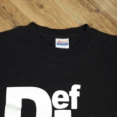 Def Jam Recordings T Shirt Mens XL Black Cotton Hip Hop Rap Music Logo Tee