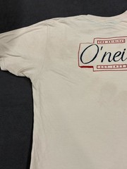 O Neill T Shirt Mens Large Beige Monogram Logo Modern Fit Short Sleeve Crew Neck