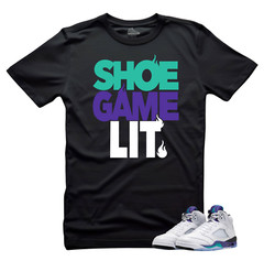 Shirt To Match Jordan 5 Grapes Sneakers-Shoe Game Lit Unisex Jordan Match Tees