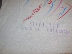 E12 Vtg Crim Festival of Races 1997 Flint Michigan Graphic T-Shirt Volunteer XL