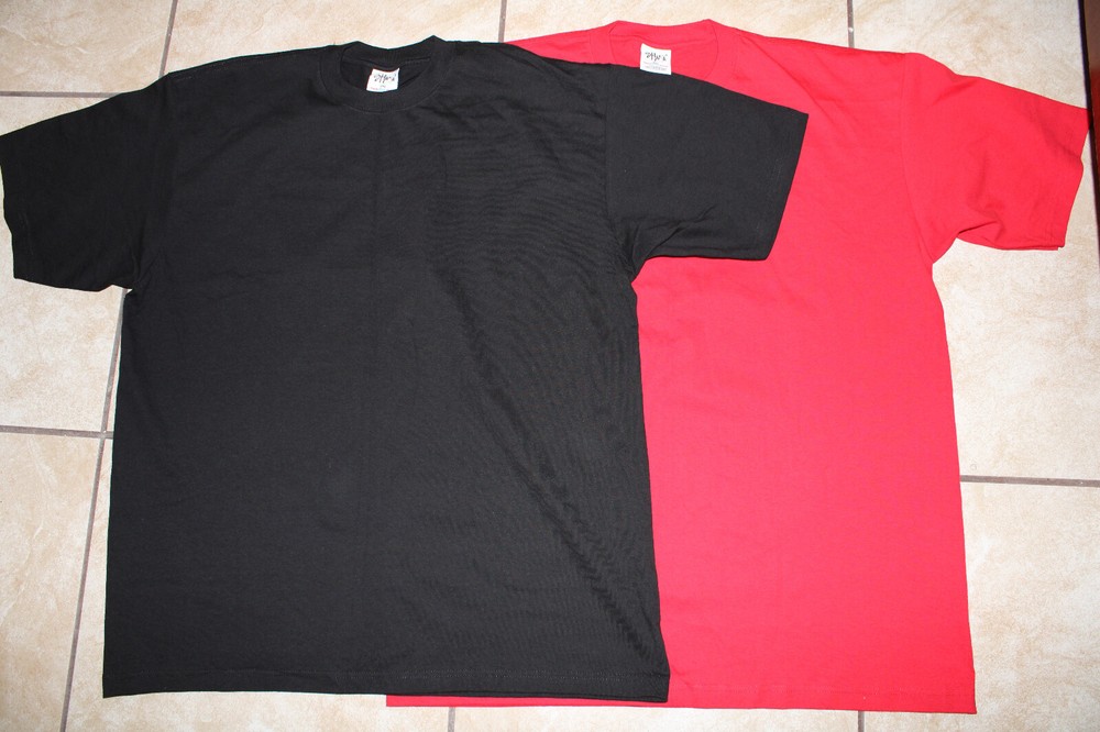 Shaka Wear Adult Max Heavyweight Black,Red Plain T-Shirts XXL