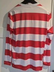 Red & White Striped Long Sleeve Shirt Mens Large Crewneck Costume Where’s Waldo