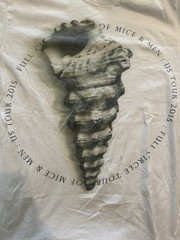 Of Mice And Men T-shirt Size Medium Band Music Seashell Tour White Indie