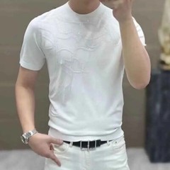 New Fashion Trend Abstract Hot Diamonds Rhinestones Summer Luxury Men T-Shirt
