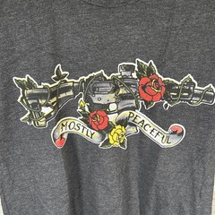 Black Rifle Coffee Mostly Peaceful T Shirt Mens Size Medium Black New