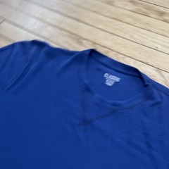 Old Navy Classic Thermal Pique Knit Tee Shirt Men XL Blue Crew Neck Tee Basic