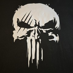 Marvel Punisher Graphic Skull Tshirt Dri-fit Soft Cozy Material Black White 5xl
