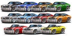 1972 Chevelle SS Hardtop Classic Garage Sign Wall Art Graphic Sticker