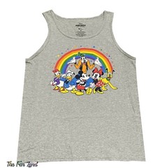 New Disney Mickey Mouse Friends Sqaud Rainbow Mens T-Shirt Tank Top