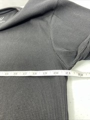 Linea Uomo Black Waffle Knit Thermal V-Neck Size XL