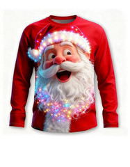 Christmas Men’s Santa Claus Funny thin T Shirt Long Sleeve T shirt 3D Prints