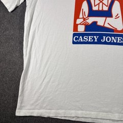 Wrangler – Casey Jones White Graphic Print Tee T-Shirt Large Train Locomotive