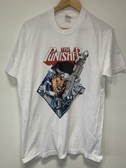 Vintage 🌟Punisher Marvel 1990 Men’s L White original fruit loom Graphic T mint
