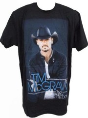 Tim McGraw Mens Sizes S-M-L-XL-2XL 2013 Two Lanes of Freedom Tour Concert Shirt