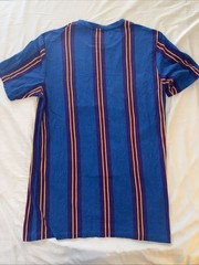 VTG ~ KARL KANI Shirt Mens LARGE Vertical Stripe Embroidered Logo Hip Hop Y2K