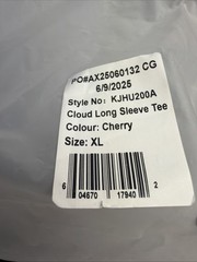 Comfrt Brand Cherry Red Long Sleeve T-Shirt (NEW) Size XL