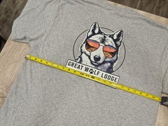 Port & Company XL Heather Gray Great Wolf Lodge Wolf Sunglasses T-Shirt