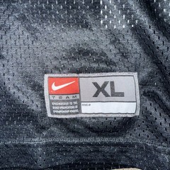 NIKE Team Football Jersey Adult XL Black Mesh Practice Scrimmage V-Neck Blank