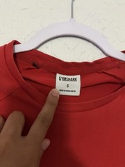Gymshark Logo Athletic Workout Red T-shirt Adult Unisex Small Lifting