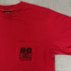 Harley Davidson Mens L Shirt Chandler Arizona Red V-Twin Pocket 100% Cotton USA