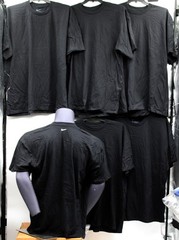 NIKE 100% HEAVY COTTON T-SHIRT 6 PACK SZ ADULT XXX-LARGE BLACK NEW FREE SHIPPING