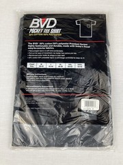 VTG 90’S BVD HEAVYWEIGHT POCKET T-SHIRT BLACK COTTON/POLY MENS M MADE IN USA NEW
