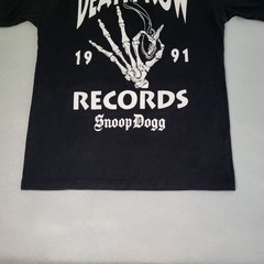 Death Row Records 1991 Snoop Dog Graphic Tee T-Shirt Black Size M